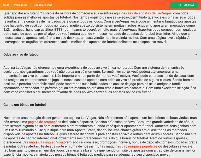 leovegas apostas em futebol